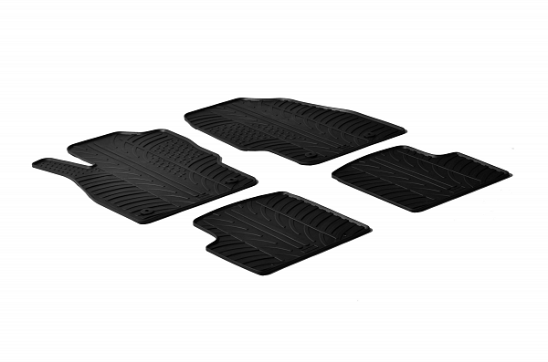 Custom Fit Rubber Floor Mats Compatible With Opel Corsa D 06.2006-11.2014 4 Pcs Set, With Raised Edge, Award Winning Design, Black Colour, Precision-Fit Rubber Car Mats