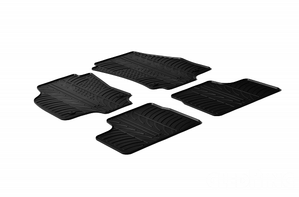 Custom Fit Rubber Floor Mats Compatible With Opel Astra 03.2004-10.2009 4 Pcs Set, With Raised Edge, Award Winning Design, Black Colour, Precision-Fit Rubber Car Mats