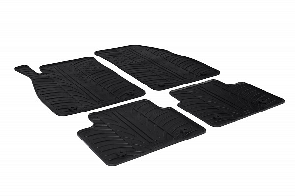 Custom Fit Rubber Floor Mats Compatible With Opel Insignia Sports Tourer (Estate), Limousine, Hatchback 10.2013-03.2017 4 Pcs Set, With Raised Edge, Award Winning Design, Black Colour, Precision-Fit Rubber Car Mats