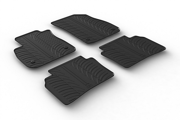 Custom Fit Rubber Floor Mats Compatible With Opel Insignia B Sports Tourer (Estate) & Country Tourer 04.2017-12.2022 4 Pcs Set, With Raised Edge, Award Winning Design, Black Colour, Precision-Fit Rubber Car Mats