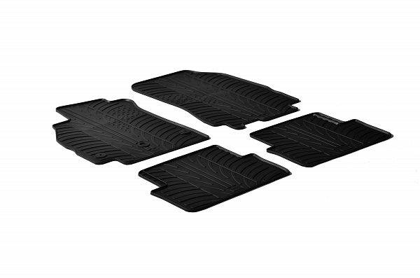 Custom Fit Rubber Floor Mats Compatible With Renault Megane III Grandtour (Estate) 05.2009-07.2016 4 Pcs Set, With Raised Edge, Award Winning Design, Black Colour, Precision-Fit Rubber Car Mats