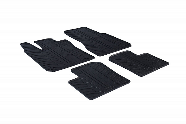 Custom Fit Rubber Floor Mats Compatible With Renault Twingo III 09.2014-> 4 Pcs Set, With Raised Edge, Award Winning Design, Black Colour, Precision-Fit Rubber Car Mats
