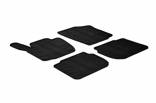 Custom Fit Rubber Floor Mats Compatible With Seat Toledo 03.2013-08.2018 4 Pcs Set, With Raised Edge, Award Winning Design, Black Colour, Precision-Fit Rubber Car Mats