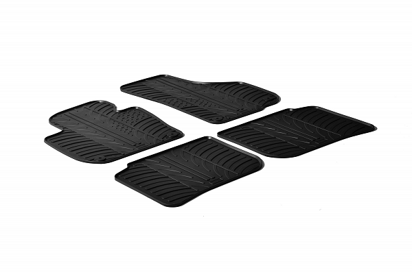 Custom Fit Rubber Floor Mats Compatible With Skoda Superb & Superb Combi (Estate) 07.2008-05.2015 4 Pcs Set, With Raised Edge, Award Winning Design, Black Colour, Precision-Fit Rubber Car Mats