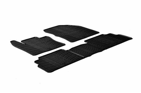 Custom Fit Rubber Floor Mats Compatible With Toyota Verso 04.2009-06.2018 4 Pcs Set, With Raised Edge, Award Winning Design, Black Colour, Precision-Fit Rubber Car Mats