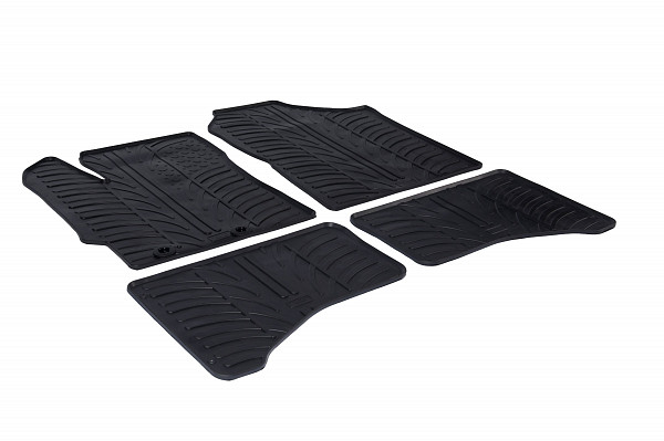 Custom Fit Rubber Floor Mats Compatible With Toyota Yaris Hybrid   10.2011-08.2020 4 Pcs Set, With Raised Edge, Award Winning Design, Black Colour, Precision-Fit Rubber Car Mats