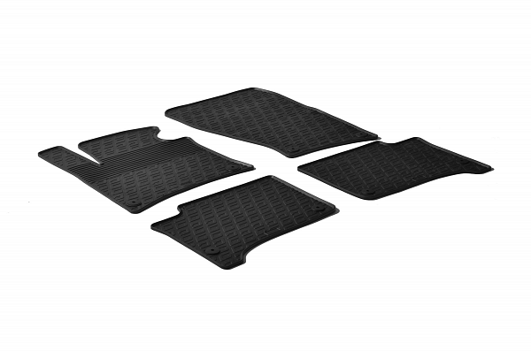 Custom Fit Rubber Floor Mats Compatible With Volkswagen Touareg 04.2010-02.2018 4 Pcs Set, With Raised Edge, Award Winning Design, Black Colour, Precision-Fit Rubber Car Mats