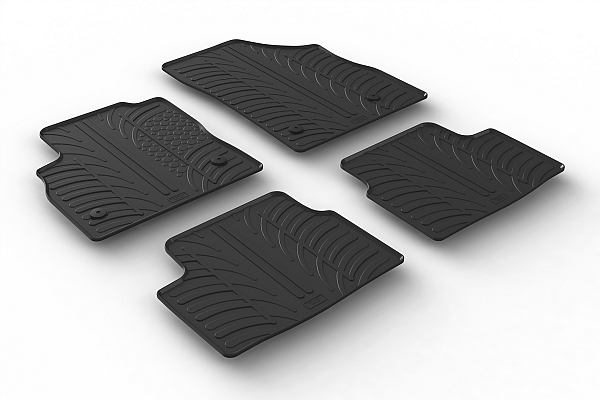 Custom Fit Rubber Floor Mats Compatible With Opel Astra K Sports Tourer (Estate) 12.2015-02.2022 4 Pcs Set, With Raised Edge, Award Winning Design, Black Colour, Precision-Fit Rubber Car Mats