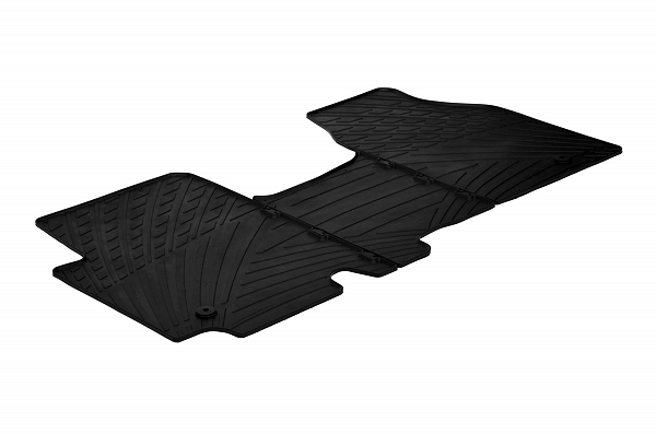 Design Gummi Fußmatten passend für Opel Vivaro A Kastenwagen BJ. 01.2001-05.2014 3 tlg mit erhöhtem Rand Farbe Schwarz Gummimatten Automatten passgenau