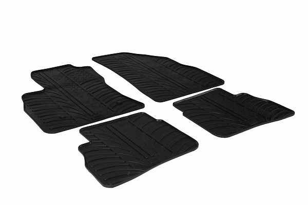 Custom Fit Rubber Floor Mats Compatible With Opel Combo (Passenger & Cargo) 02.2012-08.2017 2 Pcs Set, With Raised Edge, Award Winning Design, Black Colour, Precision-Fit Rubber Car Mats