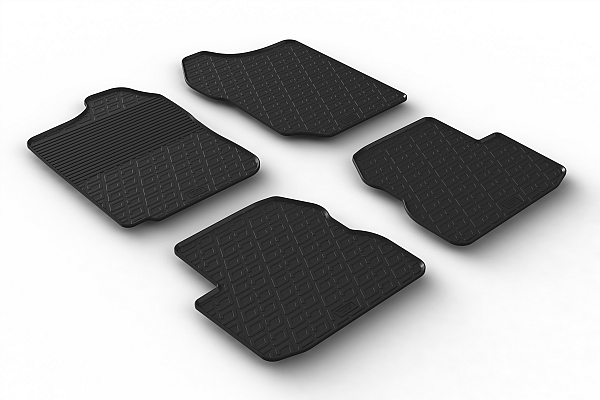 Custom Fit Rubber Floor Mats Compatible With Suzuki Jimny 10.1998-06.2018 4 Pcs Set, With Raised Edge, Award Winning Design, Black Colour, Precision-Fit Rubber Car Mats