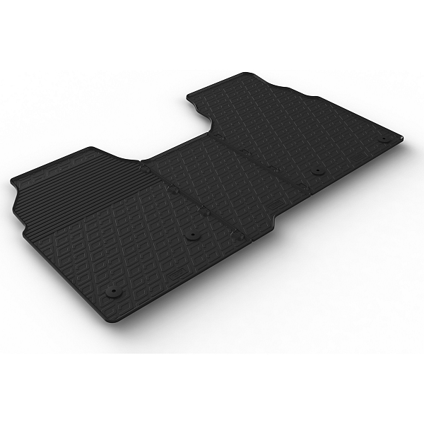 Custom Fit Rubber Floor Mats Compatible With Ford Tourneo Custom Passenger With Bench 07.2023-> 4 Pcs Set, With Raised Edge, Award Winning Design, Black Colour, Precision-Fit Rubber Car Mats