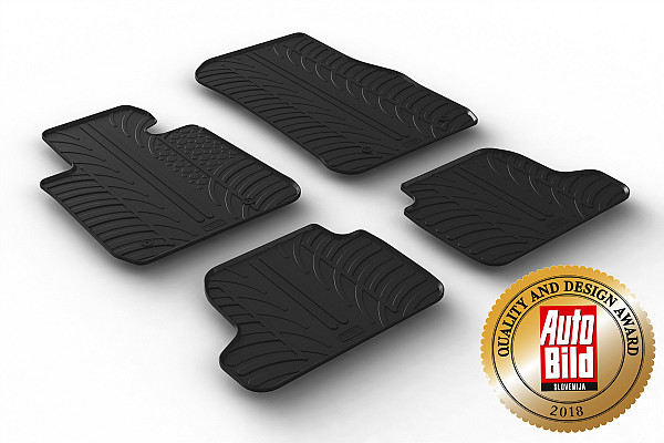 Custom Fit Rubber Floor Mats Compatible With BMW 2 Series Coupe F22, M235, M240, M2 03.2014-09.2020 4 Pcs Set, With Raised Edge, Award Winning Design, Black Colour, Precision-Fit Rubber Car Mats