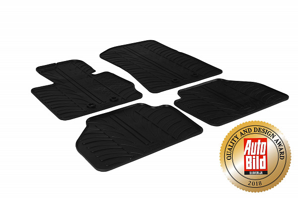 Custom Fit Rubber Floor Mats Compatible With BMW X4 F26, M40i 04.2014-03.2018 4 Pcs Set, With Raised Edge, Award Winning Design, Black Colour, Precision-Fit Rubber Car Mats