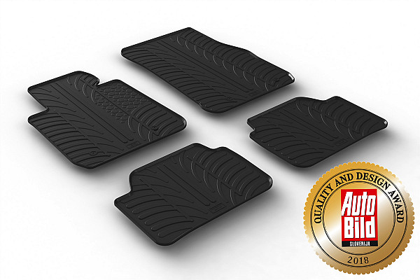 Custom Fit Rubber Floor Mats Compatible With BMW 1 Series 3 & 5 Door F20 & F21 09.2011-06.2019 4 Pcs Set, With Raised Edge, Award Winning Design, Black Colour, Precision-Fit Rubber Car Mats