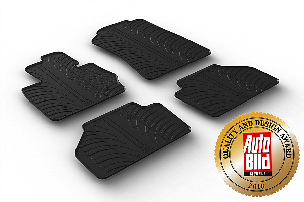 Custom Fit Rubber Floor Mats Compatible With BMW X3 F25 11.2010-09.2017 4 Pcs Set, With Raised Edge, Award Winning Design, Black Colour, Precision-Fit Rubber Car Mats