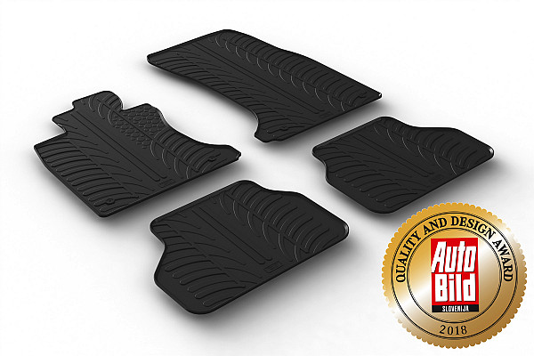 Custom Fit Rubber Floor Mats Compatible With BMW 5 Series Limousine & Touring (Estate) E60 & E61, M5 07.2003-01.2010 4 Pcs Set, With Raised Edge, Award Winning Design, Black Colour, Precision-Fit Rubber Car Mats
