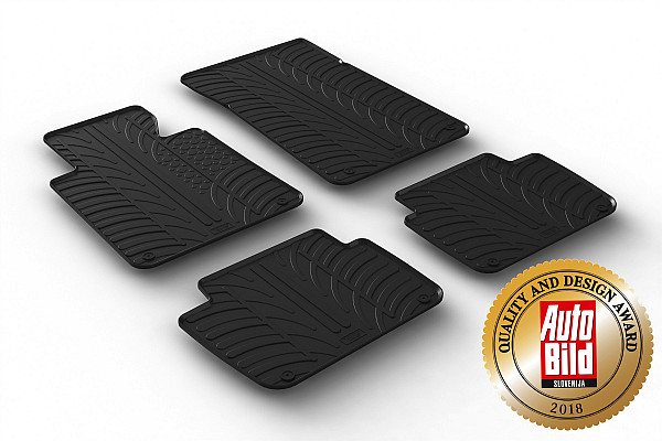 Custom Fit Rubber Floor Mats Compatible With BMW 3 Series E46 04.1998-01.2008 4 Pcs Set, With Raised Edge, Award Winning Design, Black Colour, Precision-Fit Rubber Car Mats