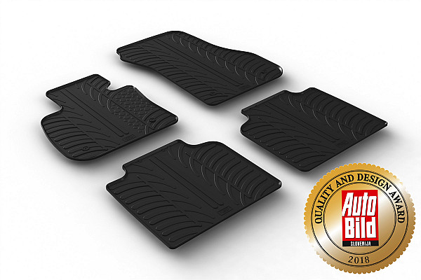 Custom Fit Rubber Floor Mats Compatible With BMW 2 Series Gran Tourer F46 06.2015-09.2021 4 Pcs Set, With Raised Edge, Award Winning Design, Black Colour, Precision-Fit Rubber Car Mats