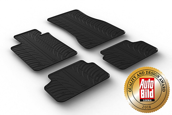 Custom Fit Rubber Floor Mats Compatible With BMW 5 Series Limousine & Touring (Estate) G30 & G31, M5 F90, M550d, M550i 10.2016-05.2023 4 Pcs Set, With Raised Edge, Award Winning Design, Black Colour, Precision-Fit Rubber Car Mats