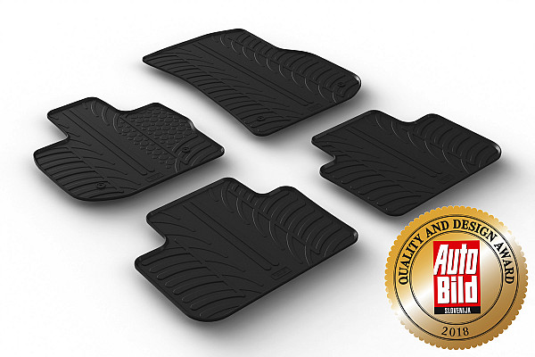 Custom Fit Rubber Floor Mats Compatible With BMW X3 G01, X3M F97 10.2017-10.2024 4 Pcs Set, With Raised Edge, Award Winning Design, Black Colour, Precision-Fit Rubber Car Mats