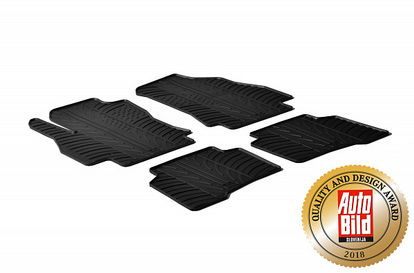 Custom Fit Rubber Floor Mats Compatible With Citroen Nemo 08.2008-12.2015 4 Pcs Set, With Raised Edge, Award Winning Design, Black Colour, Precision-Fit Rubber Car Mats