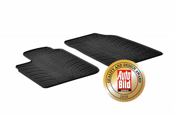 Custom Fit Rubber Floor Mats Compatible With Dacia Logan Cargo 01.2007-05.2013 4 Pcs Set, With Raised Edge, Award Winning Design, Black Colour, Precision-Fit Rubber Car Mats