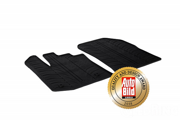 Custom Fit Rubber Floor Mats Compatible With Dacia Dokker Express 12.2012-11.2020 4 Pcs Set, With Raised Edge, Award Winning Design, Black Colour, Precision-Fit Rubber Car Mats