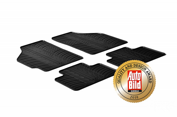 Custom Fit Rubber Floor Mats Compatible With Fiat Punto 07.1999-01.2008 4 Pcs Set, With Raised Edge, Award Winning Design, Black Colour, Precision-Fit Rubber Car Mats