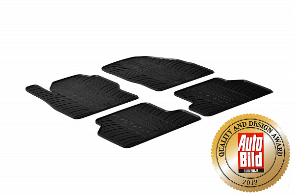 Custom Fit Rubber Floor Mats Compatible With Ford Focus Hatchback & Focus Turnier (Estate), ST, RS 11.2004-05.2011 4 Pcs Set, With Raised Edge, Award Winning Design, Black Colour, Precision-Fit Rubber Car Mats