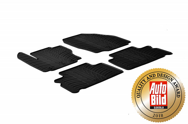 Custom Fit Rubber Floor Mats Compatible With Ford Galaxy 07.2006-04.2010 4 Pcs Set, With Raised Edge, Award Winning Design, Black Colour, Precision-Fit Rubber Car Mats
