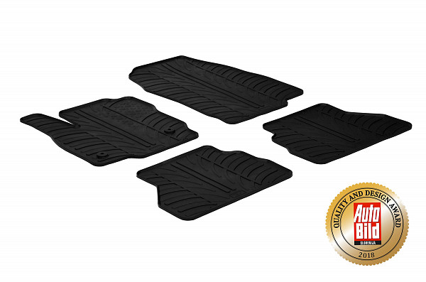 Custom Fit Rubber Floor Mats Compatible With Ford B-Max 10.2012-05.2015 4 Pcs Set, With Raised Edge, Award Winning Design, Black Colour, Precision-Fit Rubber Car Mats