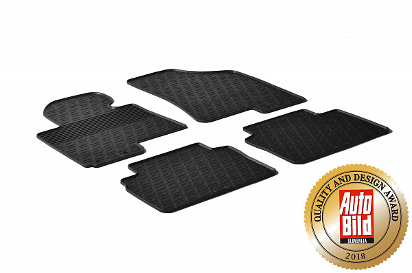 Custom Fit Rubber Floor Mats Compatible With Hyundai ix35 03.2010-04.2018 4 Pcs Set, With Raised Edge, Award Winning Design, Black Colour, Precision-Fit Rubber Car Mats