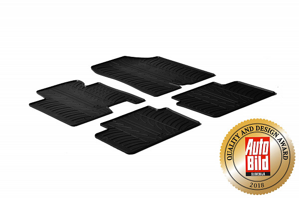 Custom Fit Rubber Floor Mats Compatible With Hyundai i30 & i30 SW Estate 03.2012-05.2015 4 Pcs Set, With Raised Edge, Award Winning Design, Black Colour, Precision-Fit Rubber Car Mats