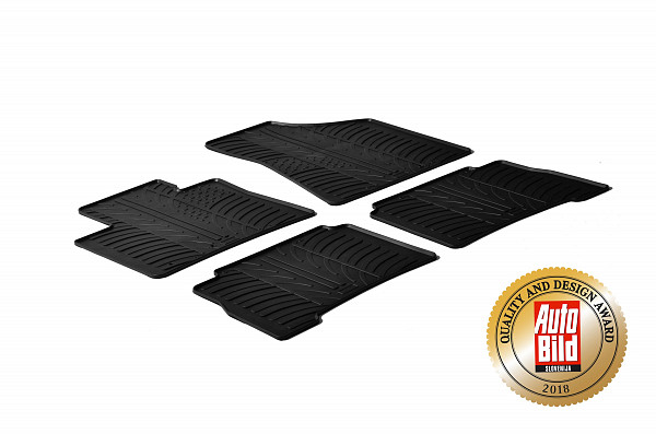 Custom Fit Rubber Floor Mats Compatible With Kia Sorento 10.2009-02.2015 4 Pcs Set, With Raised Edge, Award Winning Design, Black Colour, Precision-Fit Rubber Car Mats