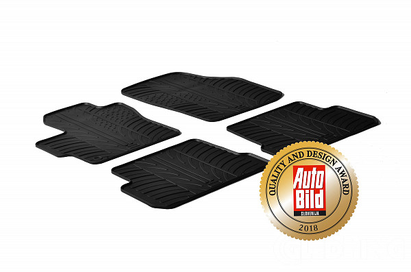 Custom Fit Rubber Floor Mats Compatible With Mazda 3 09.2003-03.2009 4 Pcs Set, With Raised Edge, Award Winning Design, Black Colour, Precision-Fit Rubber Car Mats