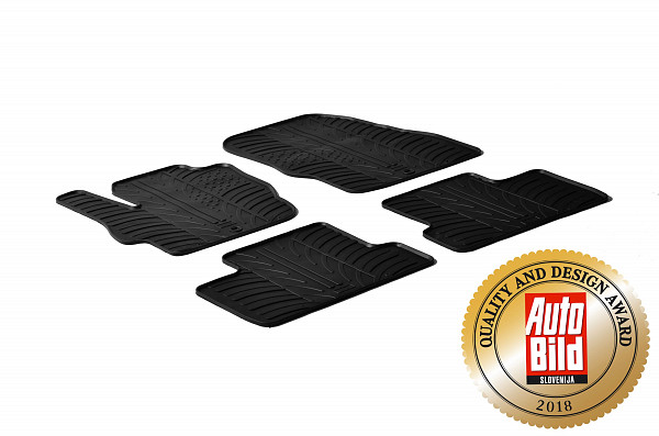 Custom Fit Rubber Floor Mats Compatible With Mazda 3 05.2009-09.2013 4 Pcs Set, With Raised Edge, Award Winning Design, Black Colour, Precision-Fit Rubber Car Mats