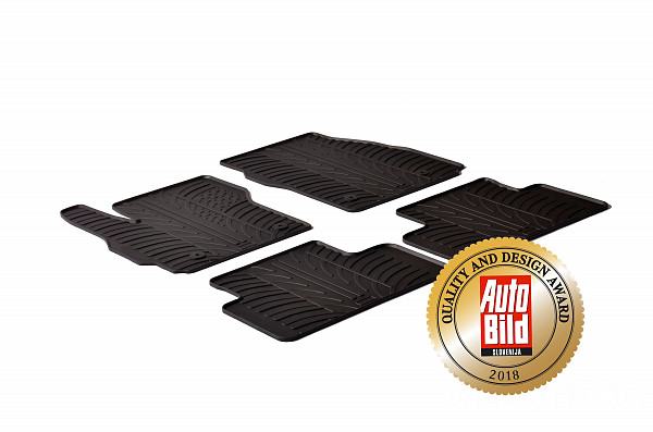 Custom Fit Rubber Floor Mats Compatible With Mazda 5 10.2010-08.2015 4 Pcs Set, With Raised Edge, Award Winning Design, Black Colour, Precision-Fit Rubber Car Mats
