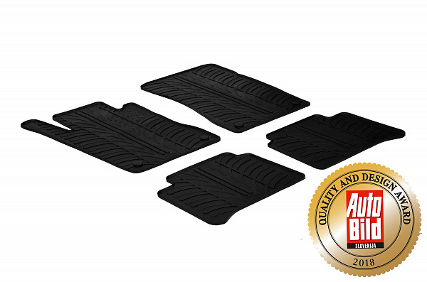 Custom Fit Rubber Floor Mats Compatible With Mercedes Benz E Class Limousine & T Modell (Estate) W211/S211 02.2002-08.2009 4 Pcs Set, With Raised Edge, Award Winning Design, Black Colour, Precision-Fit Rubber Car Mats