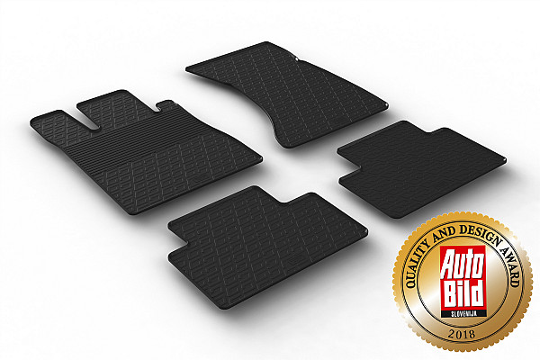 Custom Fit Rubber Floor Mats Compatible With Mercedes Benz S Class W220 10.1998-09.2005 4 Pcs Set, With Raised Edge, Award Winning Design, Black Colour, Precision-Fit Rubber Car Mats