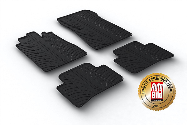 Custom Fit Rubber Floor Mats Compatible With Mercedes Benz C Class W202/S202 03.1993-05.2000 4 Pcs Set, With Raised Edge, Award Winning Design, Black Colour, Precision-Fit Rubber Car Mats