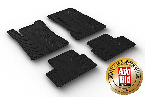 Custom Fit Rubber Floor Mats Compatible With Mercedes Benz CLA Coupe C118 & Shooting Brake (Estate) X118  02.2019-> 4 Pcs Set, With Raised Edge, Award Winning Design, Black Colour, Precision-Fit Rubber Car Mats