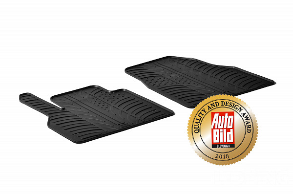 Custom Fit Rubber Floor Mats Compatible With Mercedes Benz Citan Cargo 09.2012-08.2021 4 Pcs Set, With Raised Edge, Award Winning Design, Black Colour, Precision-Fit Rubber Car Mats