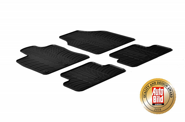 Custom Fit Rubber Floor Mats Compatible With Nissan Qashqai 02.2007-10.2014 4 Pcs Set, With Raised Edge, Award Winning Design, Black Colour, Precision-Fit Rubber Car Mats