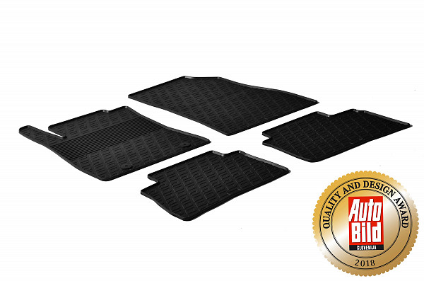 Custom Fit Rubber Floor Mats Compatible With Nissan Juke 10.2010-11.2019 4 Pcs Set, With Raised Edge, Award Winning Design, Black Colour, Precision-Fit Rubber Car Mats