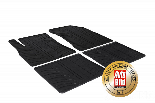 Custom Fit Rubber Floor Mats Compatible With Nissan Note 09.2013-12.2016 4 Pcs Set, With Raised Edge, Award Winning Design, Black Colour, Precision-Fit Rubber Car Mats