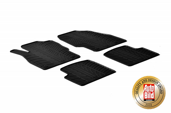 Custom Fit Rubber Floor Mats Compatible With Opel Corsa D 06.2006-11.2014 4 Pcs Set, With Raised Edge, Award Winning Design, Black Colour, Precision-Fit Rubber Car Mats