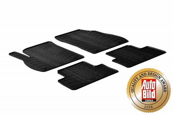 Custom Fit Rubber Floor Mats Compatible With Opel Zafira C 01.2012-06.2019 4 Pcs Set, With Raised Edge, Award Winning Design, Black Colour, Precision-Fit Rubber Car Mats