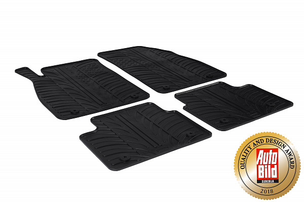 Custom Fit Rubber Floor Mats Compatible With Opel Insignia Sports Tourer (Estate), Limousine, Hatchback 10.2013-03.2017 4 Pcs Set, With Raised Edge, Award Winning Design, Black Colour, Precision-Fit Rubber Car Mats