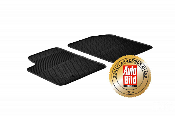 Custom Fit Rubber Floor Mats Compatible With Peugeot Partner (Cargo) 12.2002-04.2008 5 Pcs Set, With Raised Edge, Award Winning Design, Black Colour, Precision-Fit Rubber Car Mats